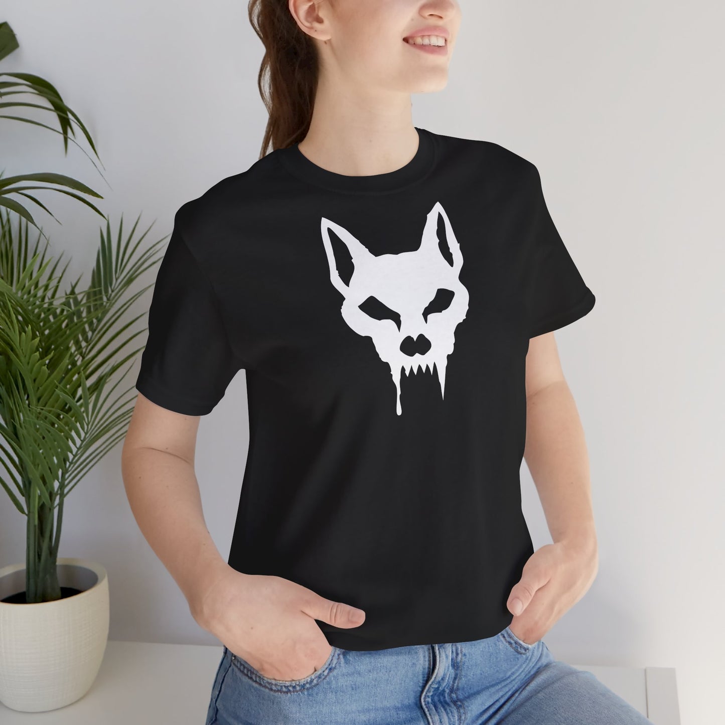 T-Shirt, Teufels Hunde Schädel, unisex
