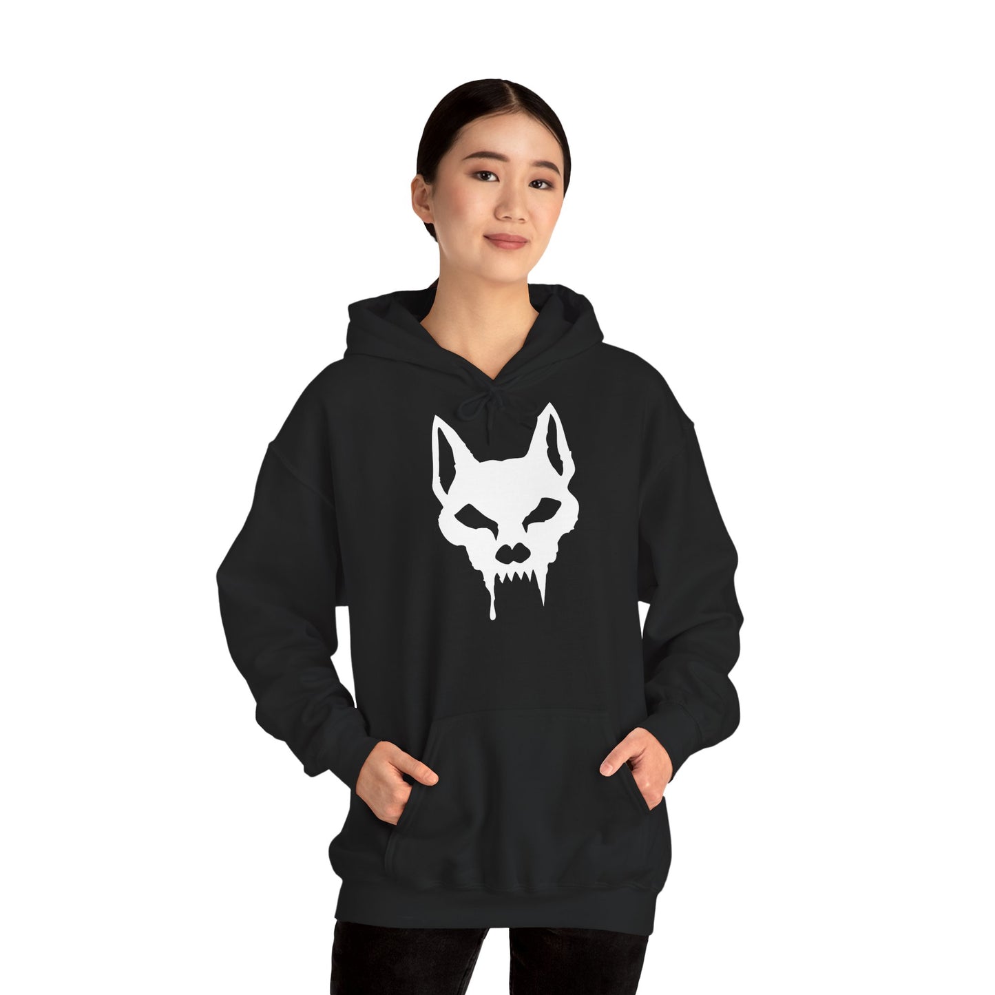 Kapuzenpullover, Teufels Hunde Schädel, unisex